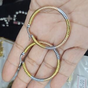 Stainless Steel 3 tone earrings